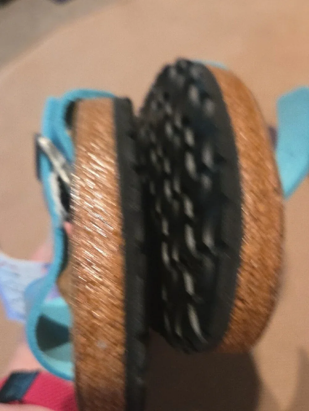 NWT Birkenstock Madrid Teal Turquoise Leather Single Strap Slide Sandals Size 39 - Picture 6 of 8